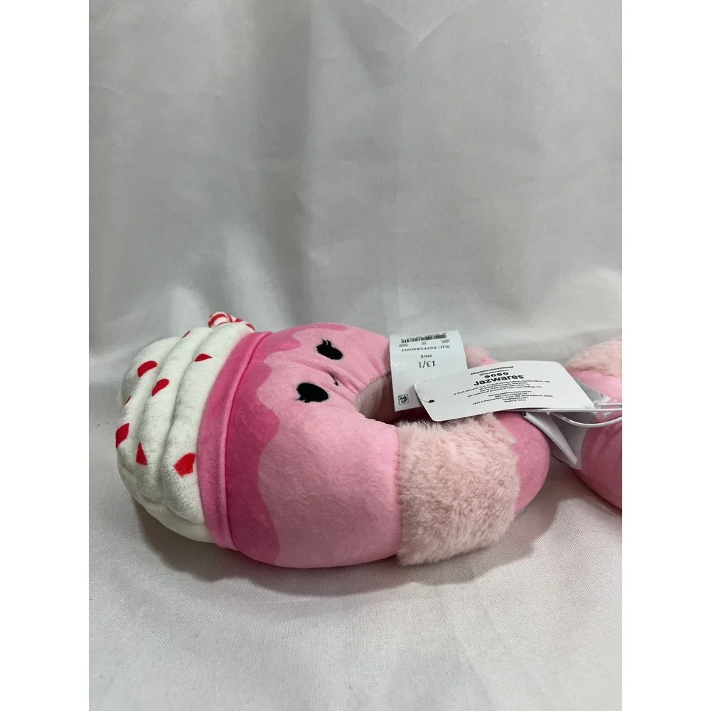 Squishmallows Peppermint Hot Cocoa Pink Plush Slippers Kids Size 13/1 NWT